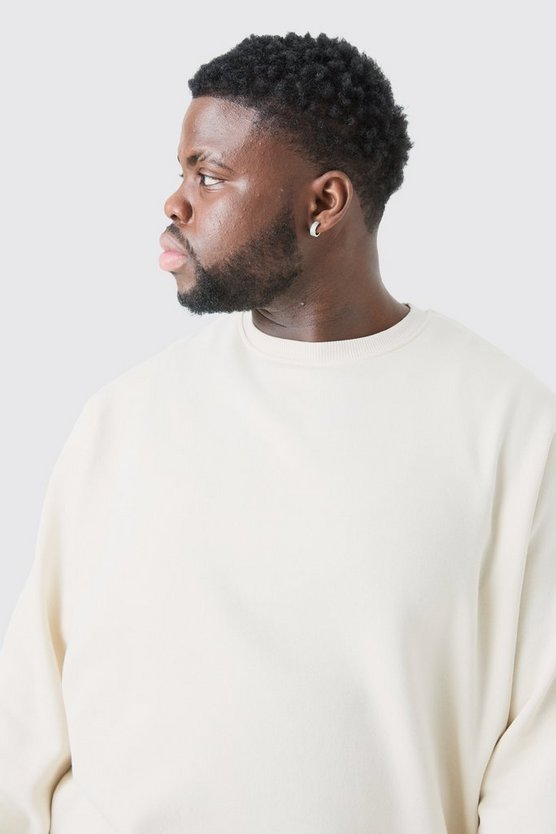 Plus Basic Rundhals-Sweatshirt