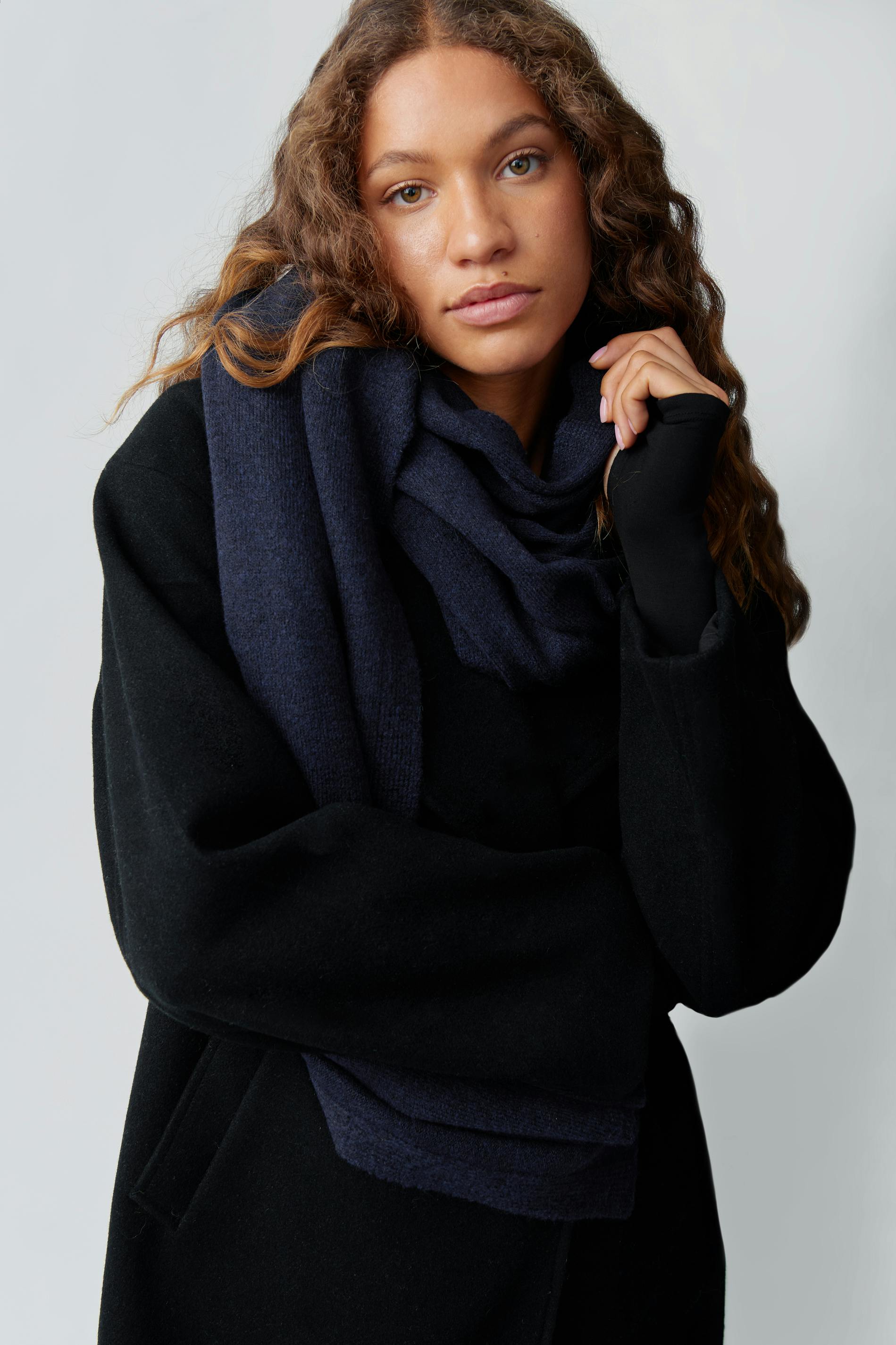 Soft knitted scarf