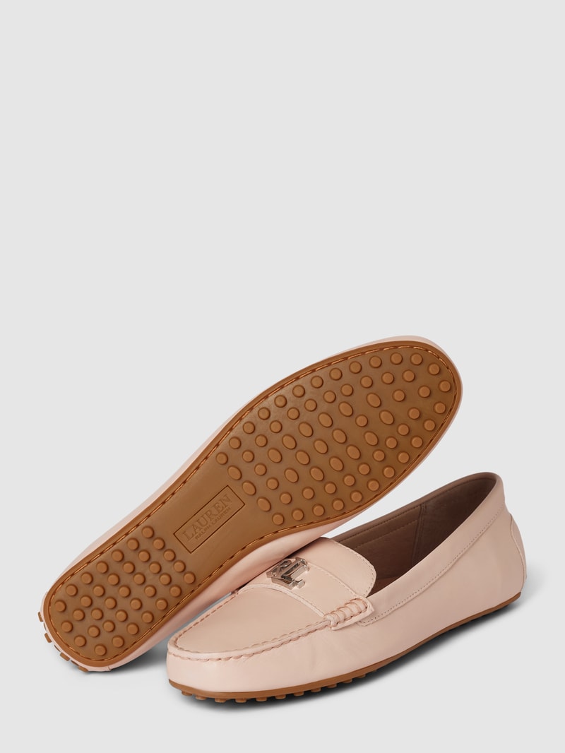 Penny-Loafer mit Label-Applikation Modell 'BARNSBURY' in hellrosa