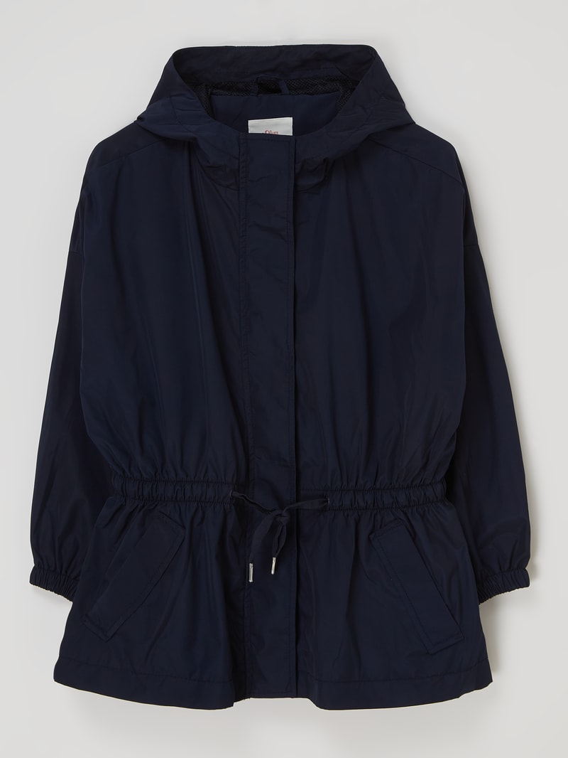 Jacke mit Kapuze in marineblau