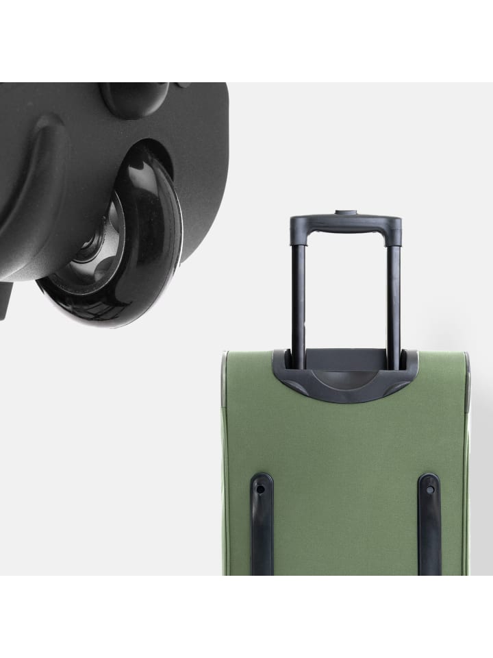 FERGÉ Reisetasche mit Rollen wasserabweisend Reisetasche mit Rollen groß Paris in grün günstig kaufen onesize