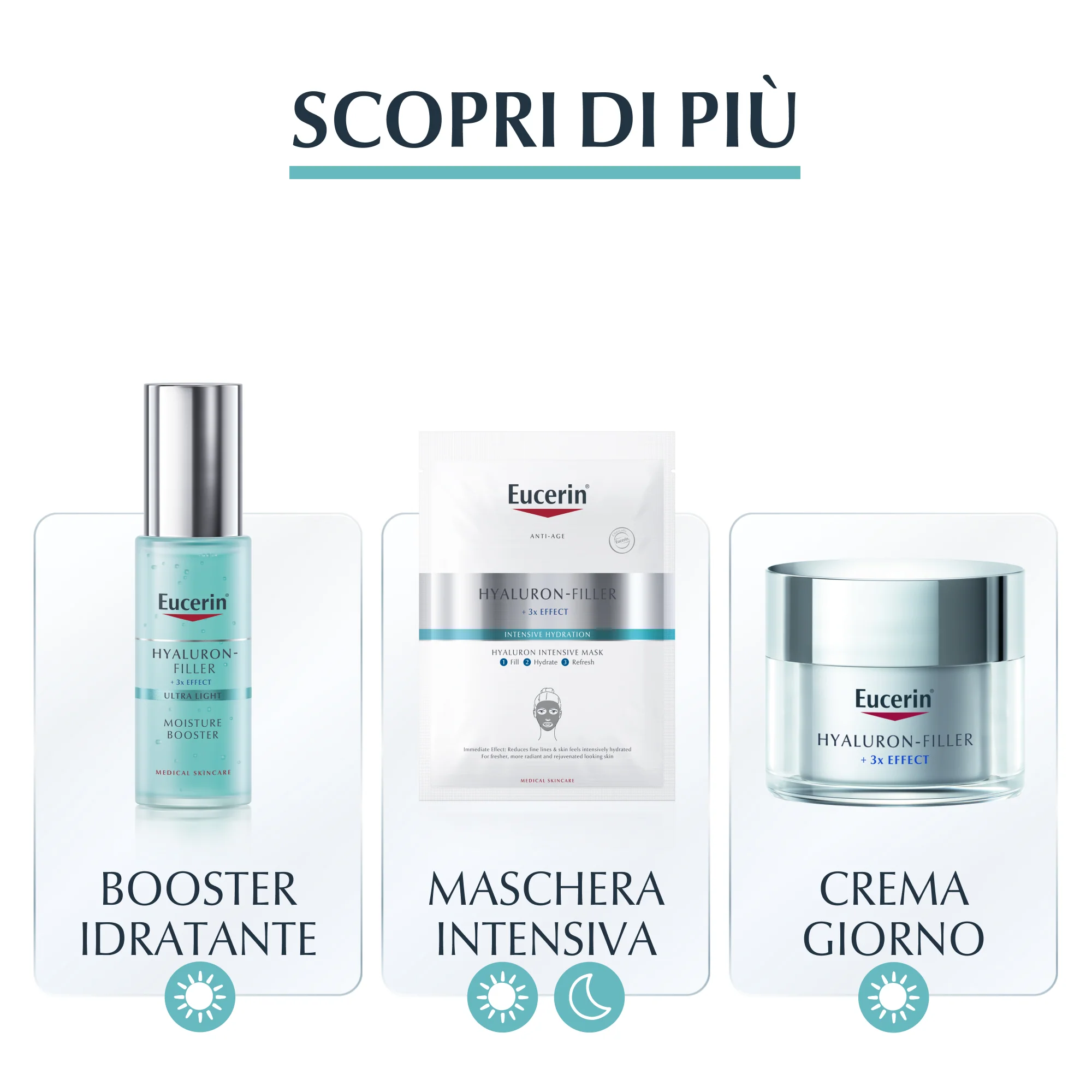 Hyaluron-Filler Hyaluron-Filler + 3x Effect Booster Idratante Notte - Tratt.viso notte idratante, Tratt. viso notte primi segni