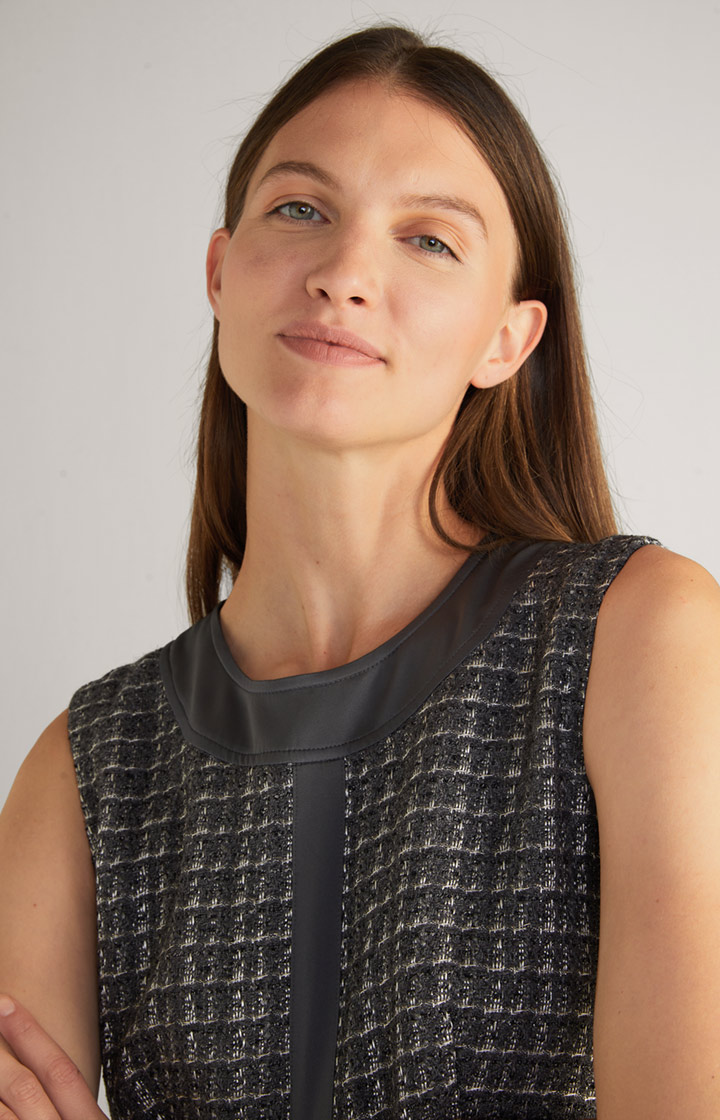 Tweed-Kleid in Grau