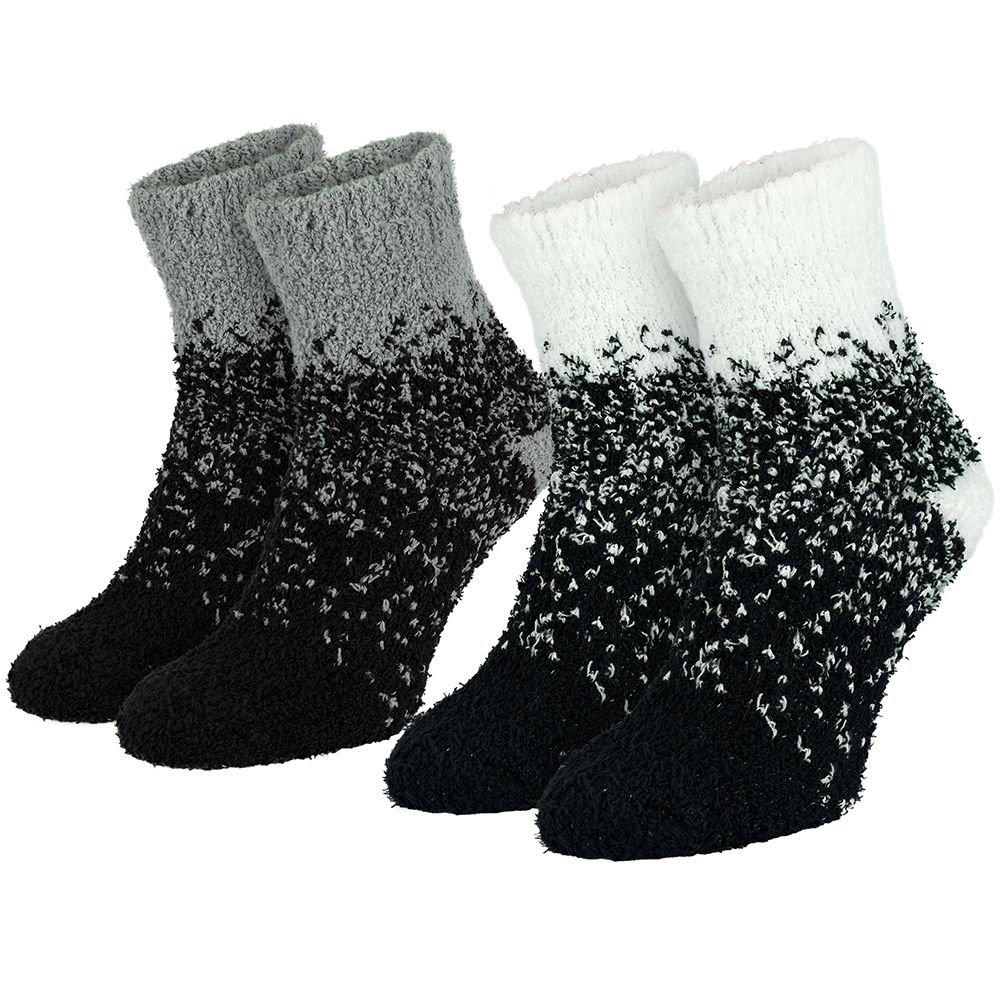 Black Snake Weiß/Grau 2-Pack Damen Kuschelsocken