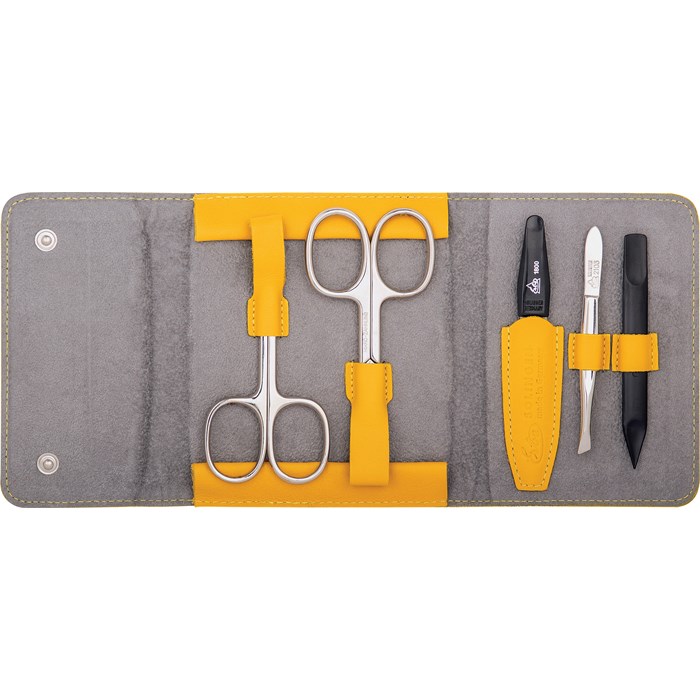 Druckknopf-Etui, 5-tlg. Gelb