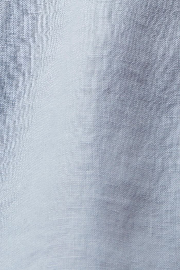 Leinenbluse mit kurzen Ärmeln