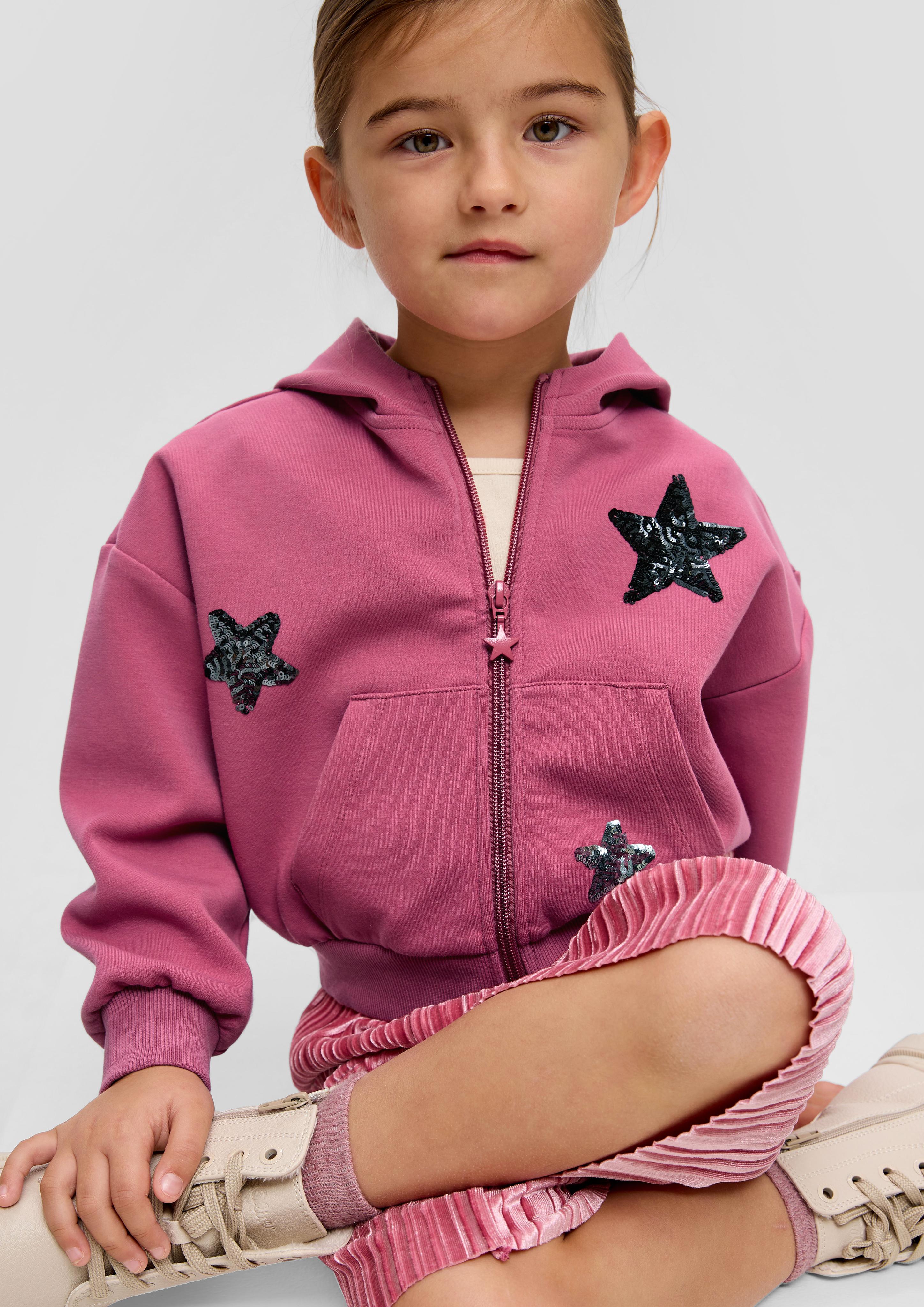 Sweatshirtjacke mit Pailletten  2137361-4592