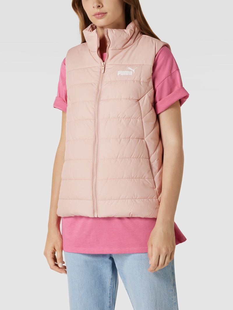 Weste mit Label-Print in rosa