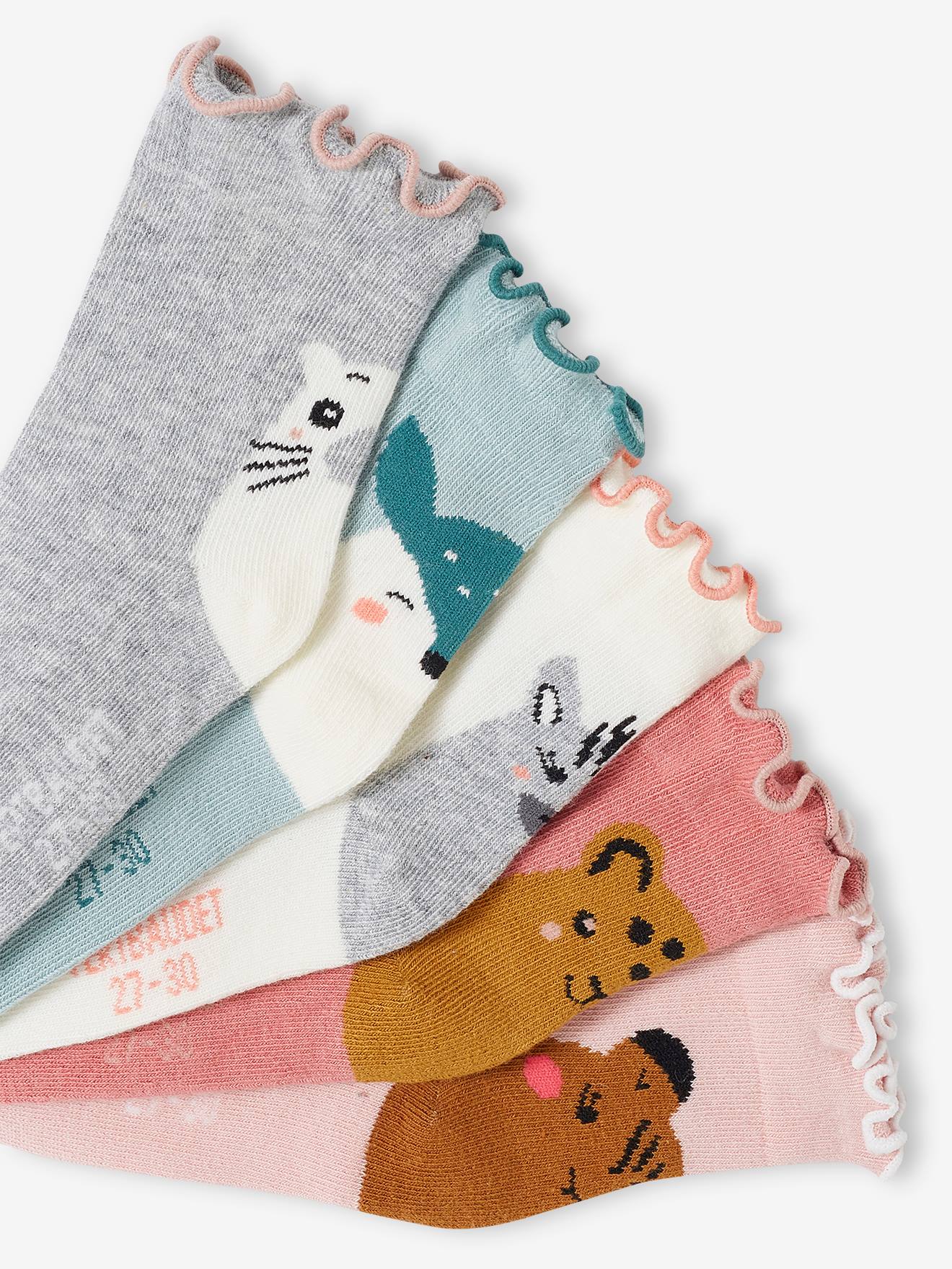 Vertbaudet 5er-Pack Mädchen Socken Oeko-Tex - rosenholz