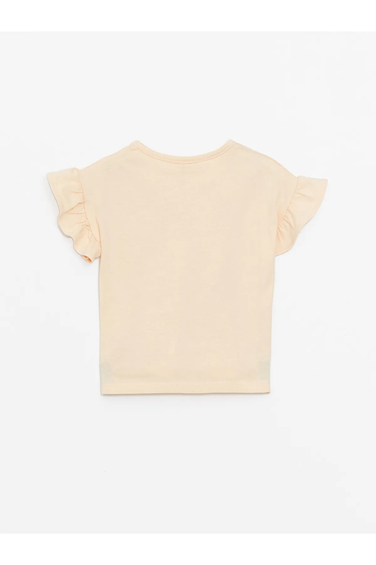 LC Waikiki  Bedrucktes, kurzärmliges Baby-Mädchen-T-Shirt mit Rundhalsausschnitt