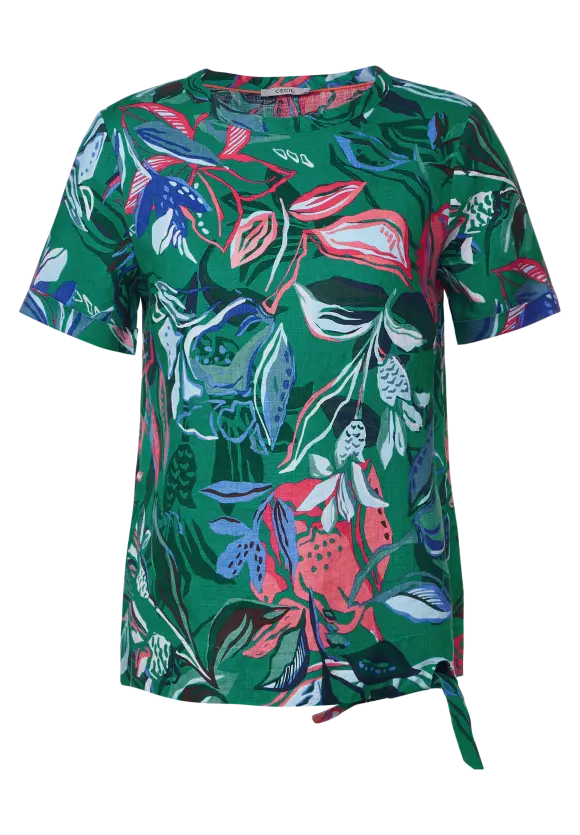 CECIL Print Leinenbluse