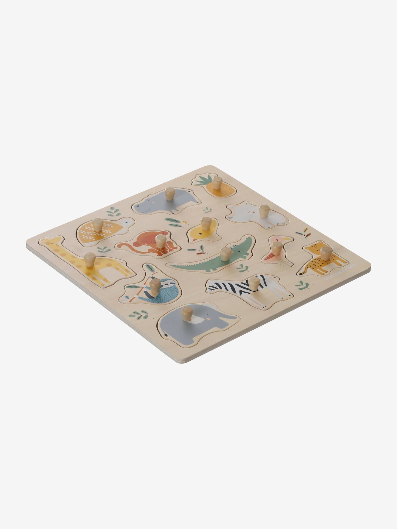 Vertbaudet Baby Steckpuzzle DSCHUNGEL, Holz FSC - mehrfarbig