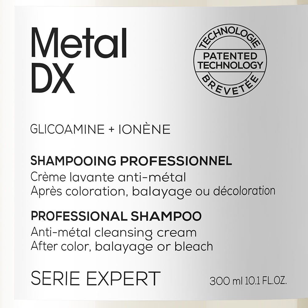 L'Oréal Professionnel Paris Serie Expert Metal DX Shampoo für coloriertes und geschädigtes Haar, langanhaltende Farben & Glanz 300 ml