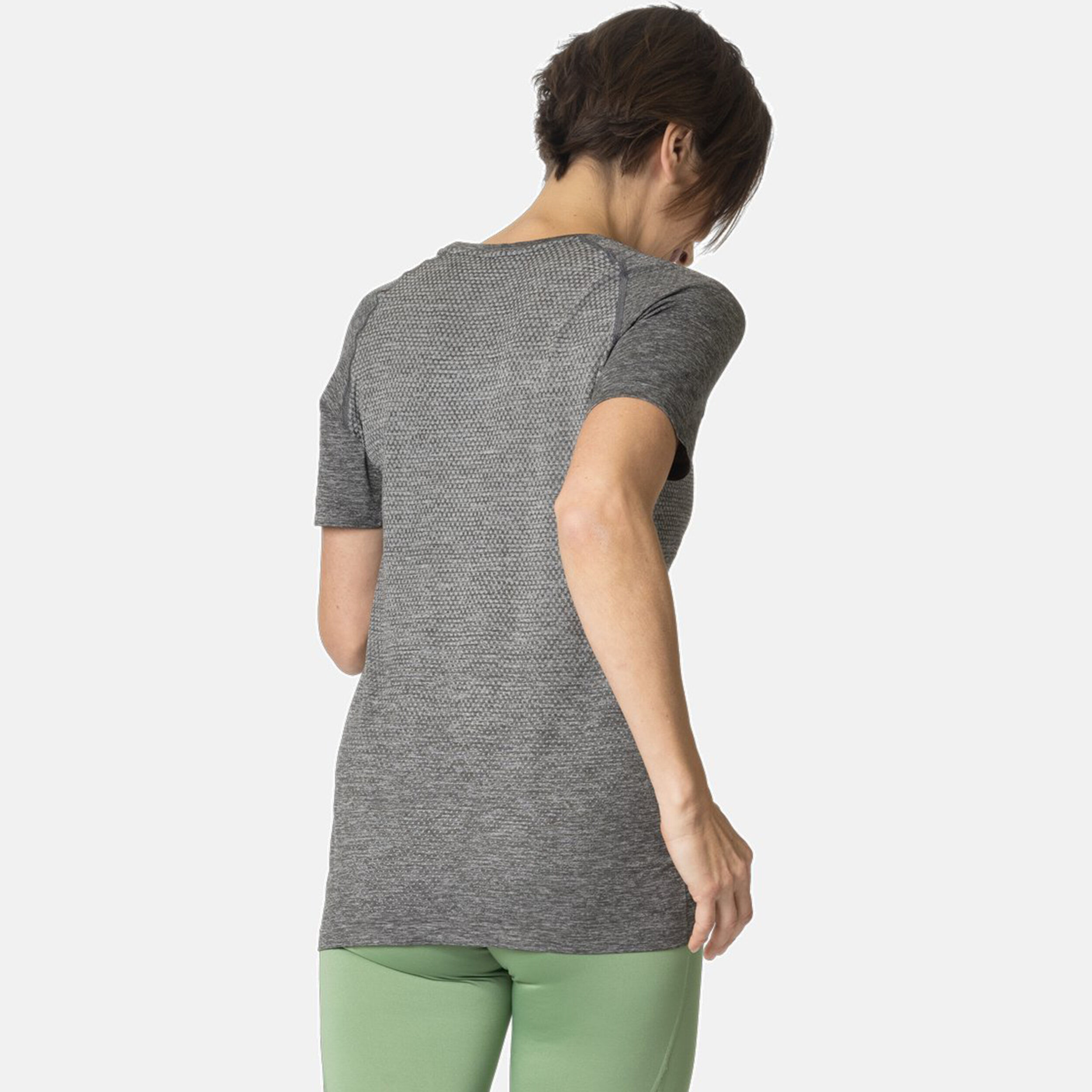 Crew Neck Essential Laufshirt Damen - Grau