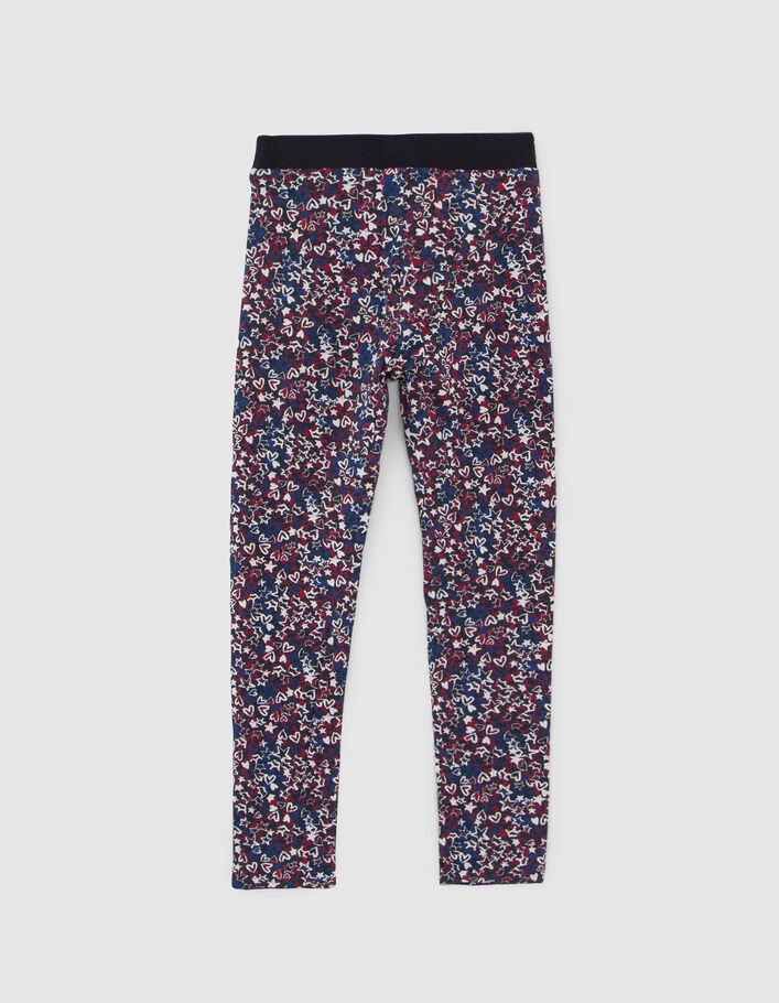 Leggings réversible imprimé étoiles et marine fille