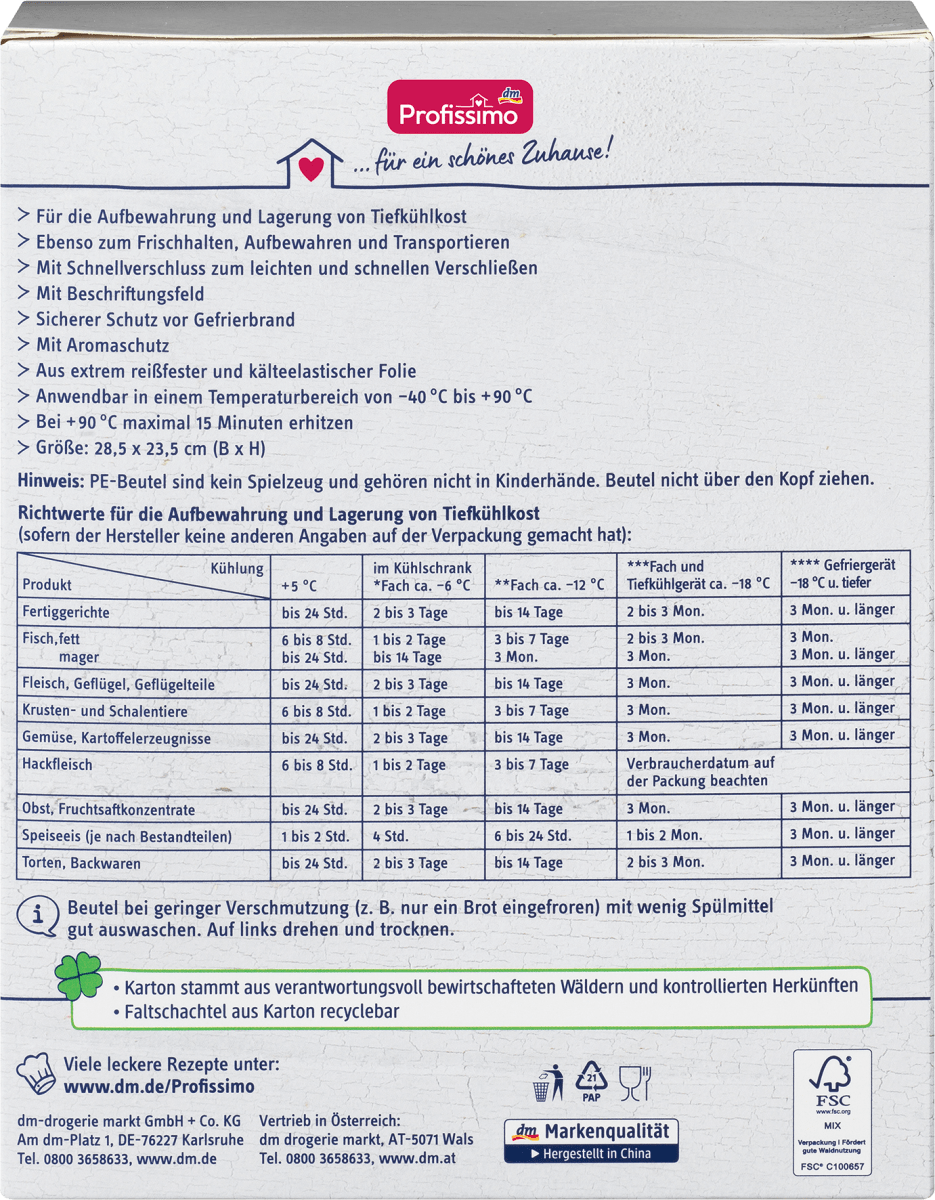 Gefrierbeutel 3 l mit Schnellverschluss, 10 St
