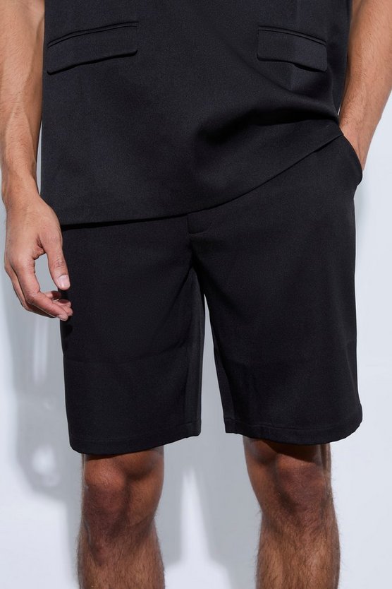 Maßgeschneiderte Shorts mit weitem Bein