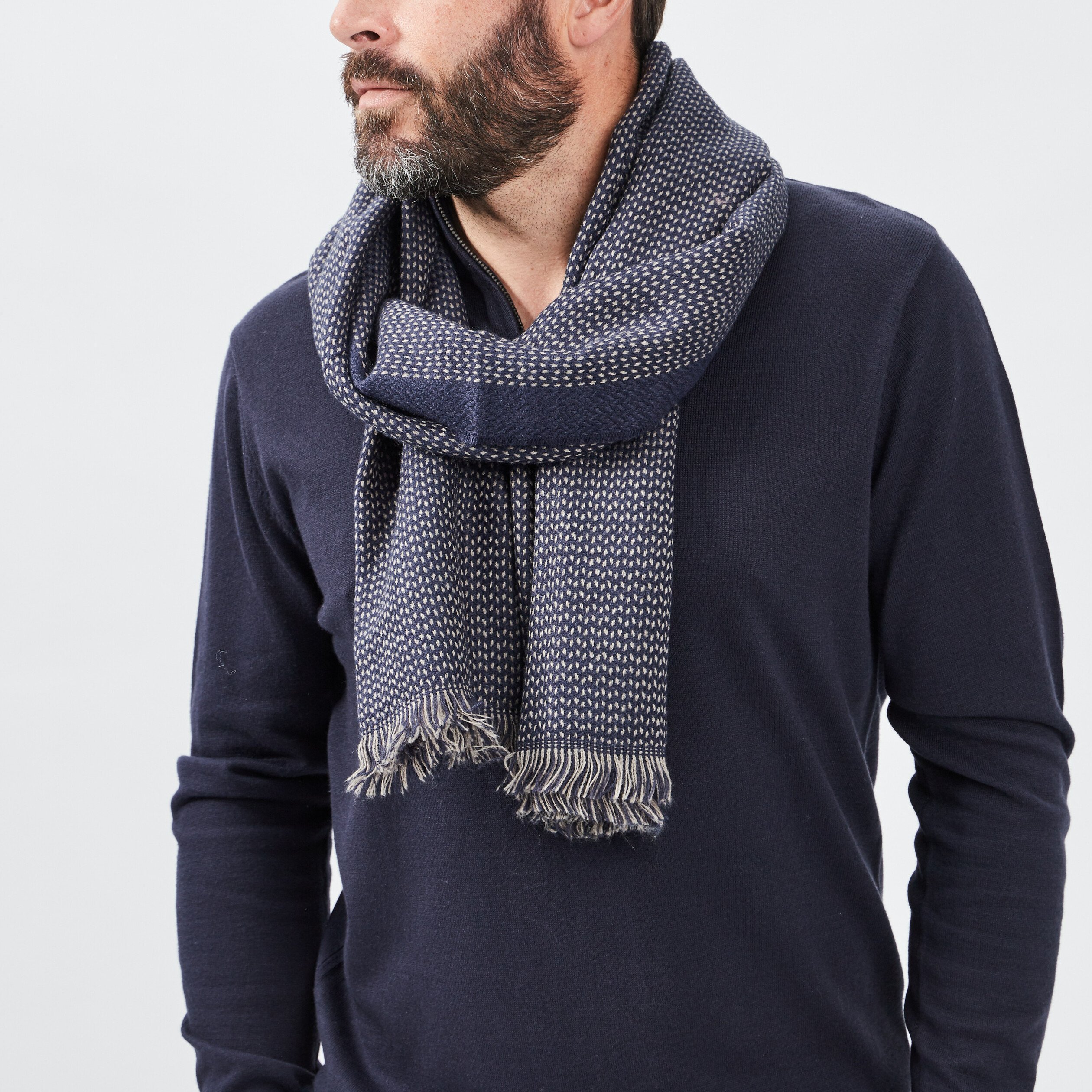 Écharpe bleu marine homme | La Halle