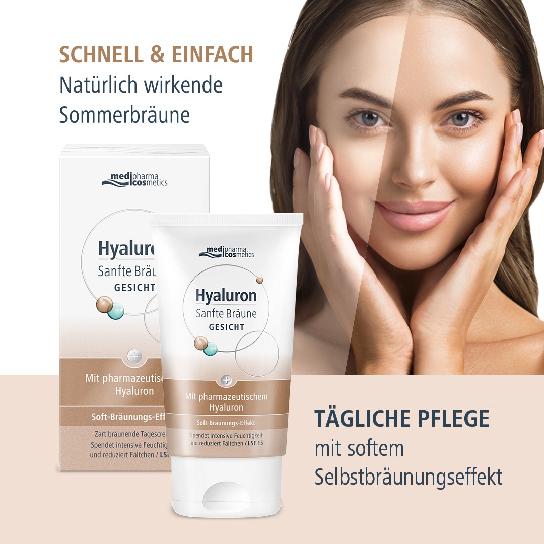 HYALURON SANFTE Bräune Gesichtspflege Creme