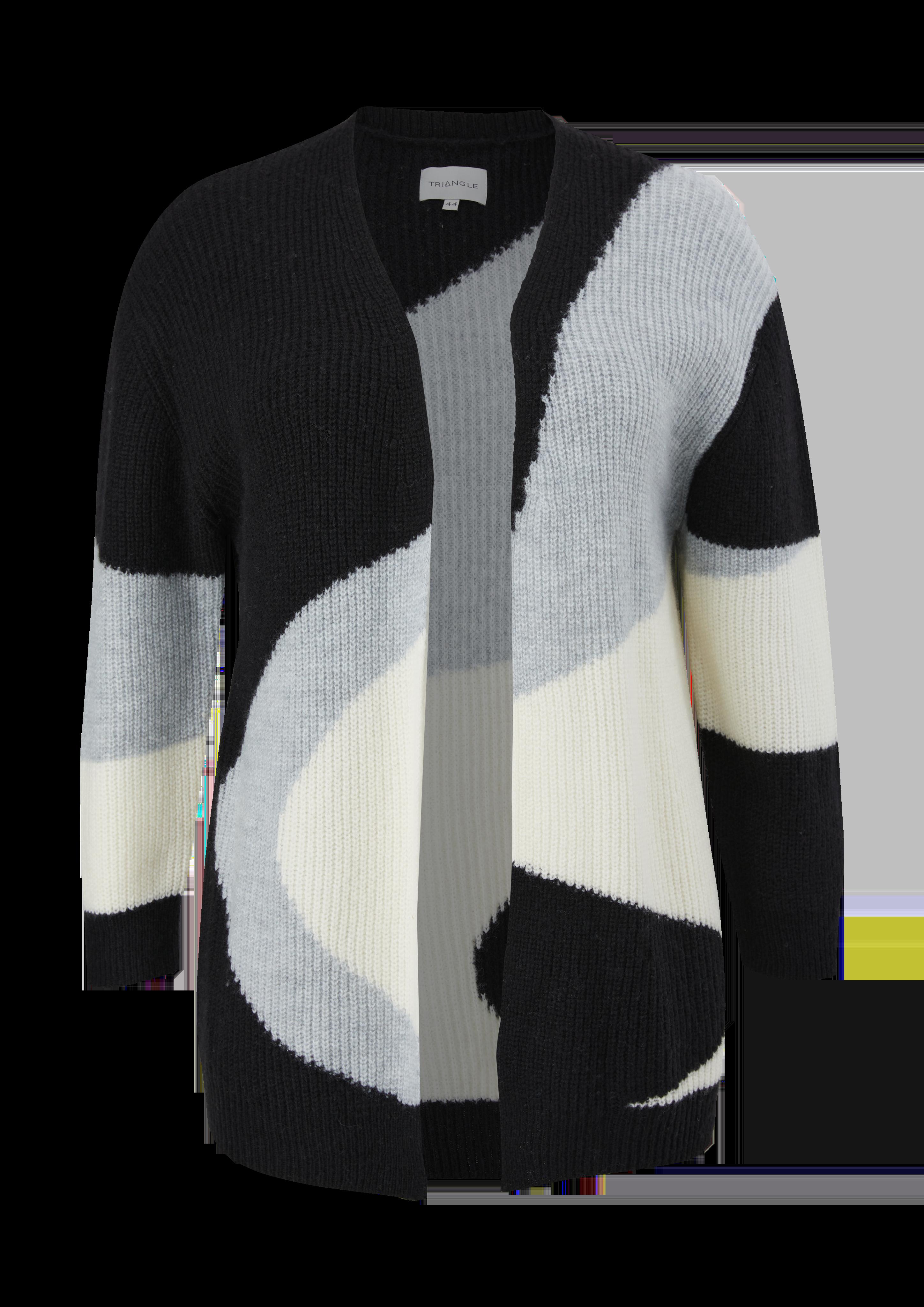 Gemusterter Cardigan aus Wollmix  2125663-98X0