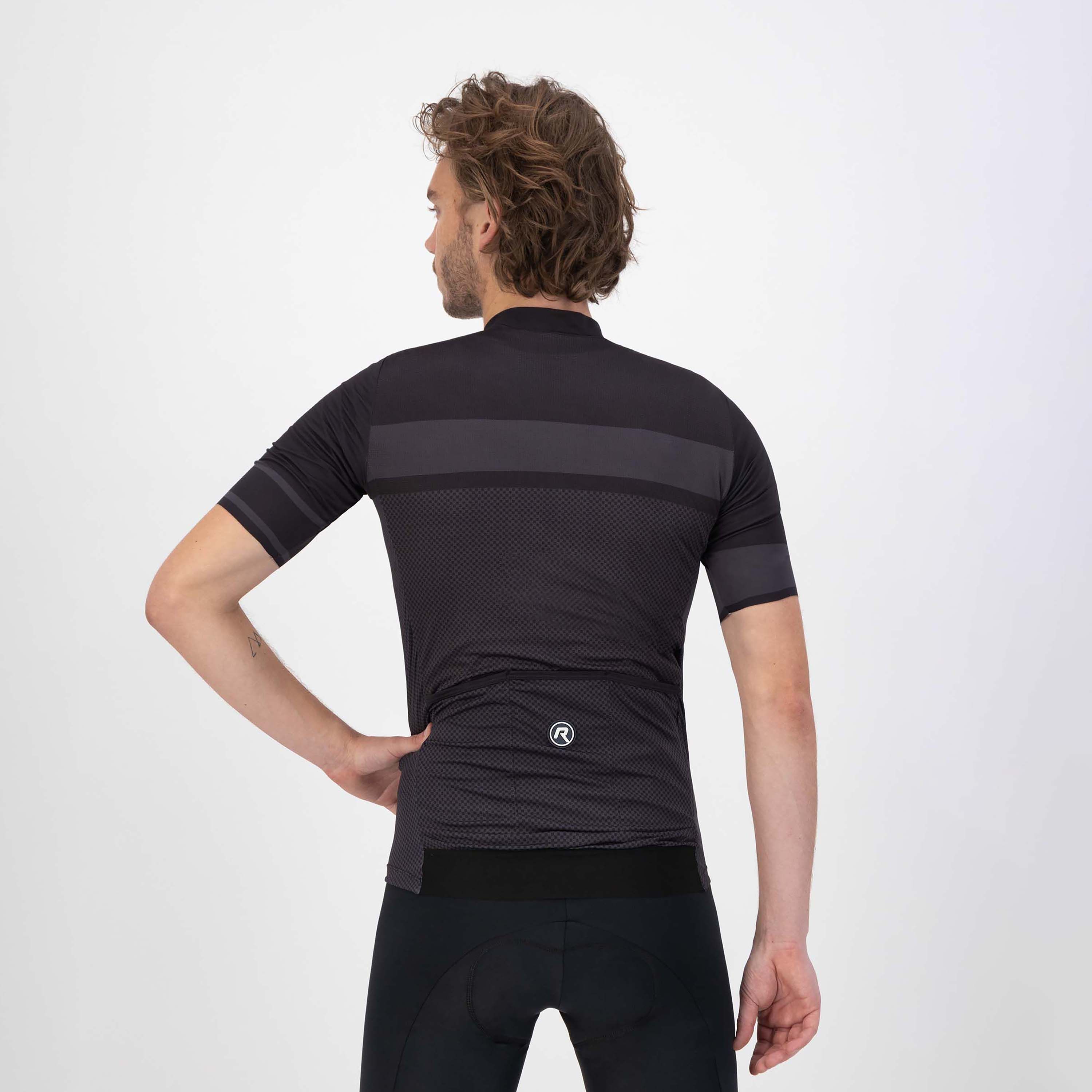 Rogelli Block Schwarz Herren Radtrikot Kurzarm