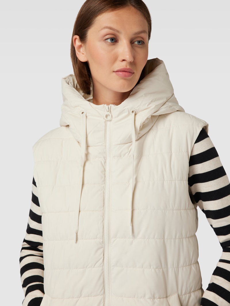 Steppweste in Überlänge in offwhite