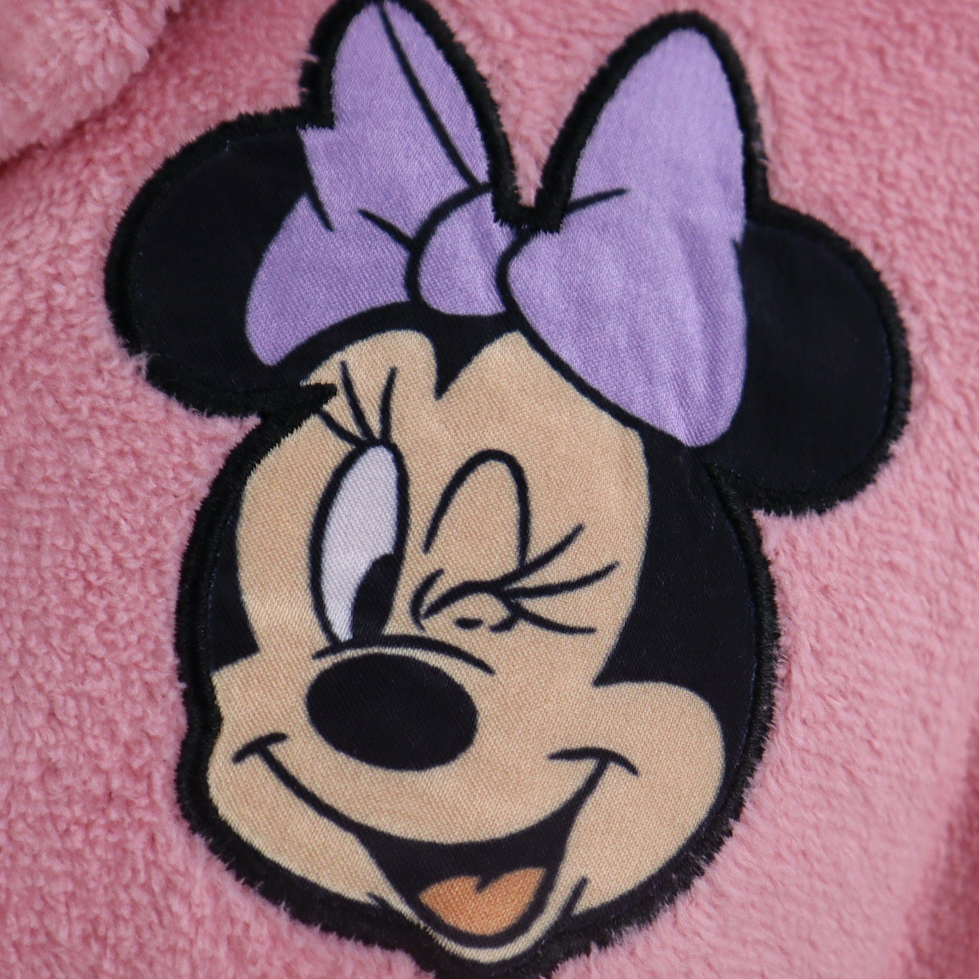 Kinderbademantel  Minnie Maus Kinder Mädchen Fleece Bademantel mit Kapuze, Polyester, Gr. 98 bis 128