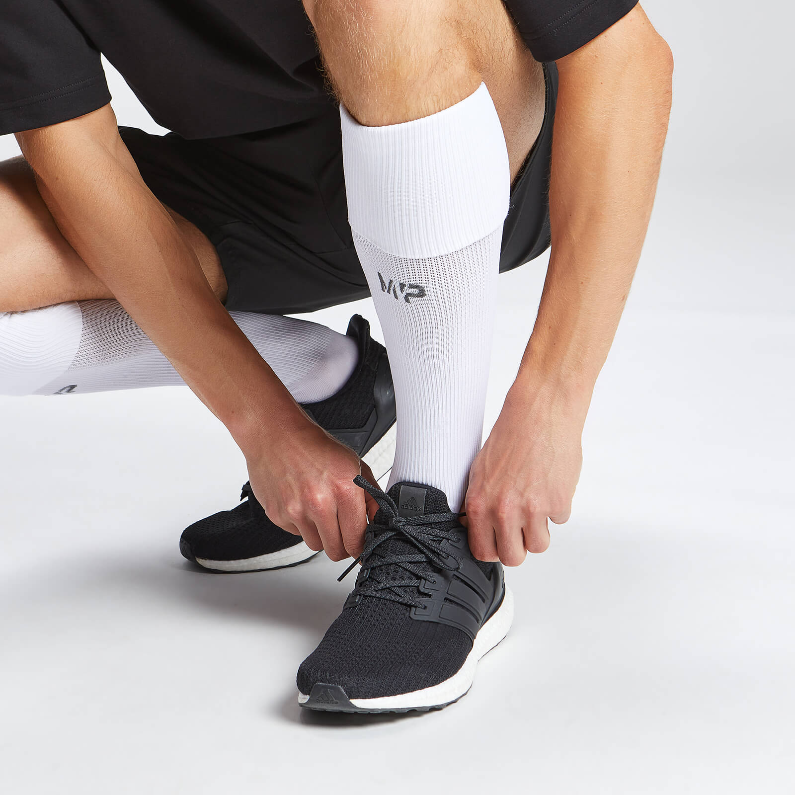 Chaussettes de football pleine longueur MP – Blanc