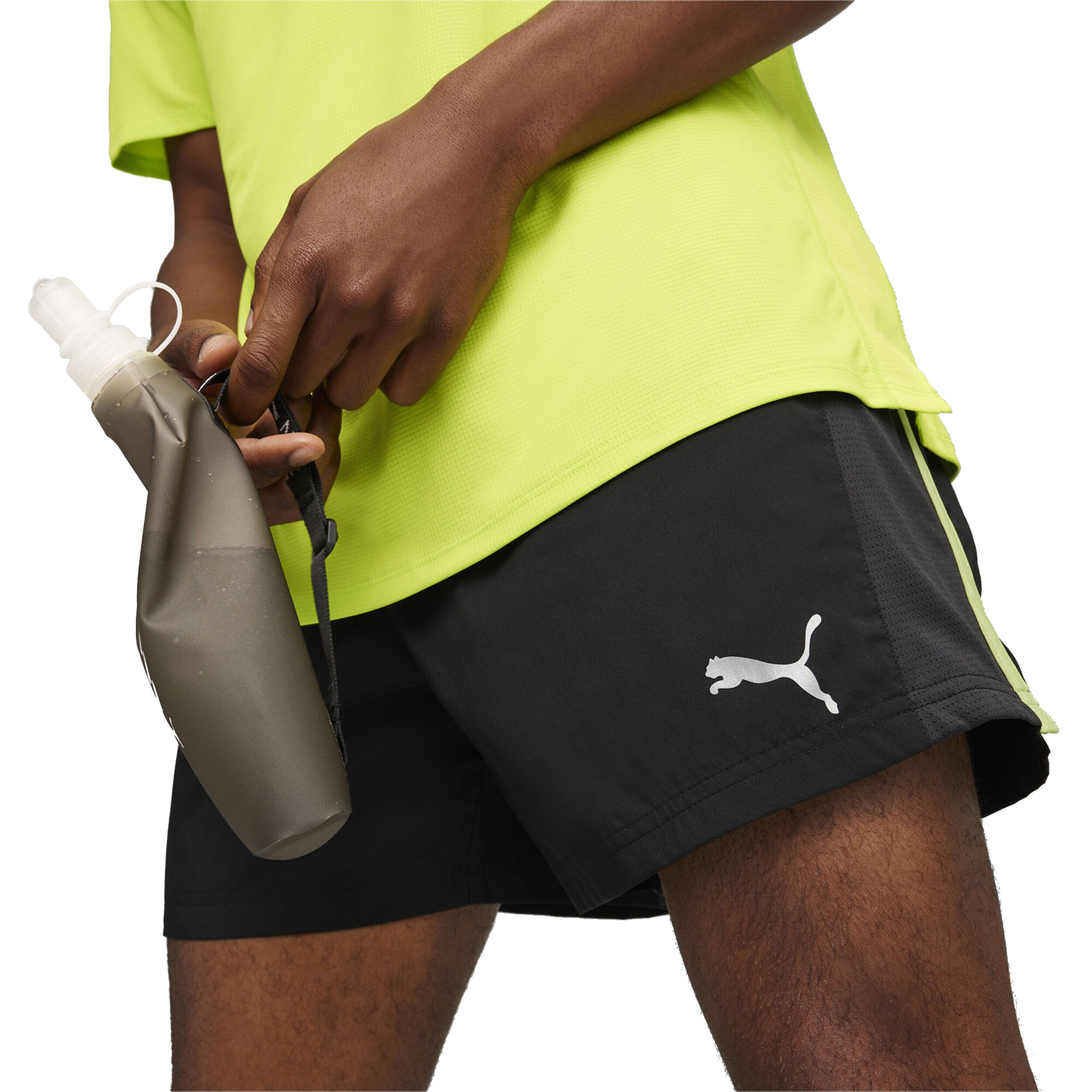 Run Favorite Velocity 5in Laufshorts Herren - Schwarz, Neongrün