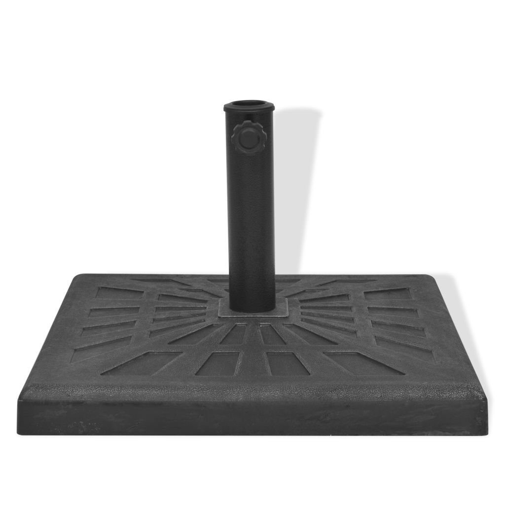 vidaXL Schirmhalter Sonnenschirmständer Quadratisch Schwarz 12 kg