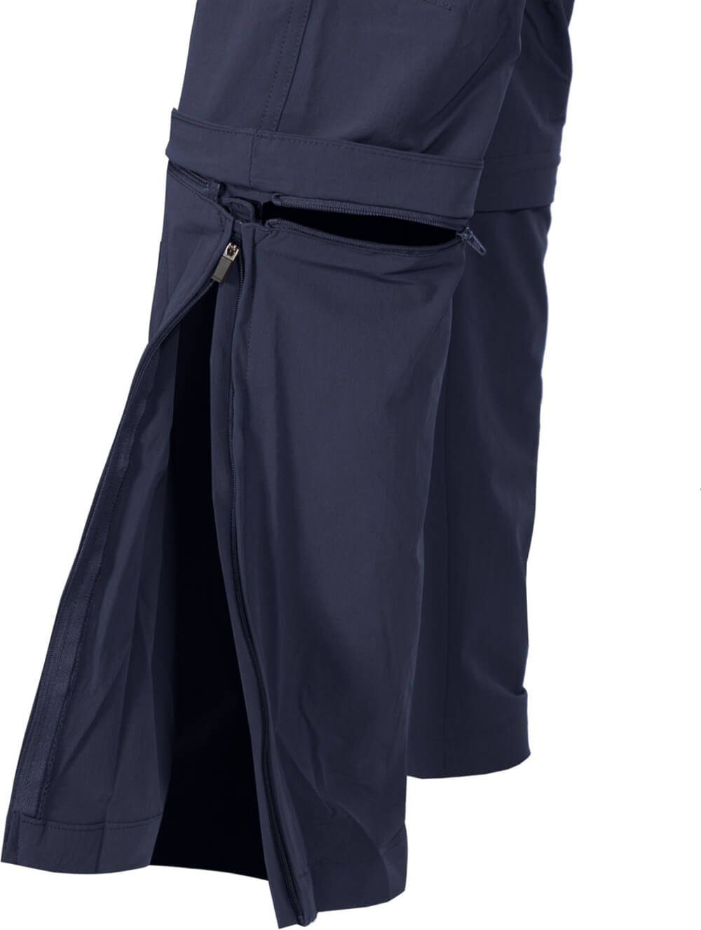 Bergson Zip-off-Hose QUEENSLAND Doppel Zipp-Off mit T-ZIPP Herren Wanderhose, vielseitig, pflegeleicht, Normalgrößen, peacoat blau