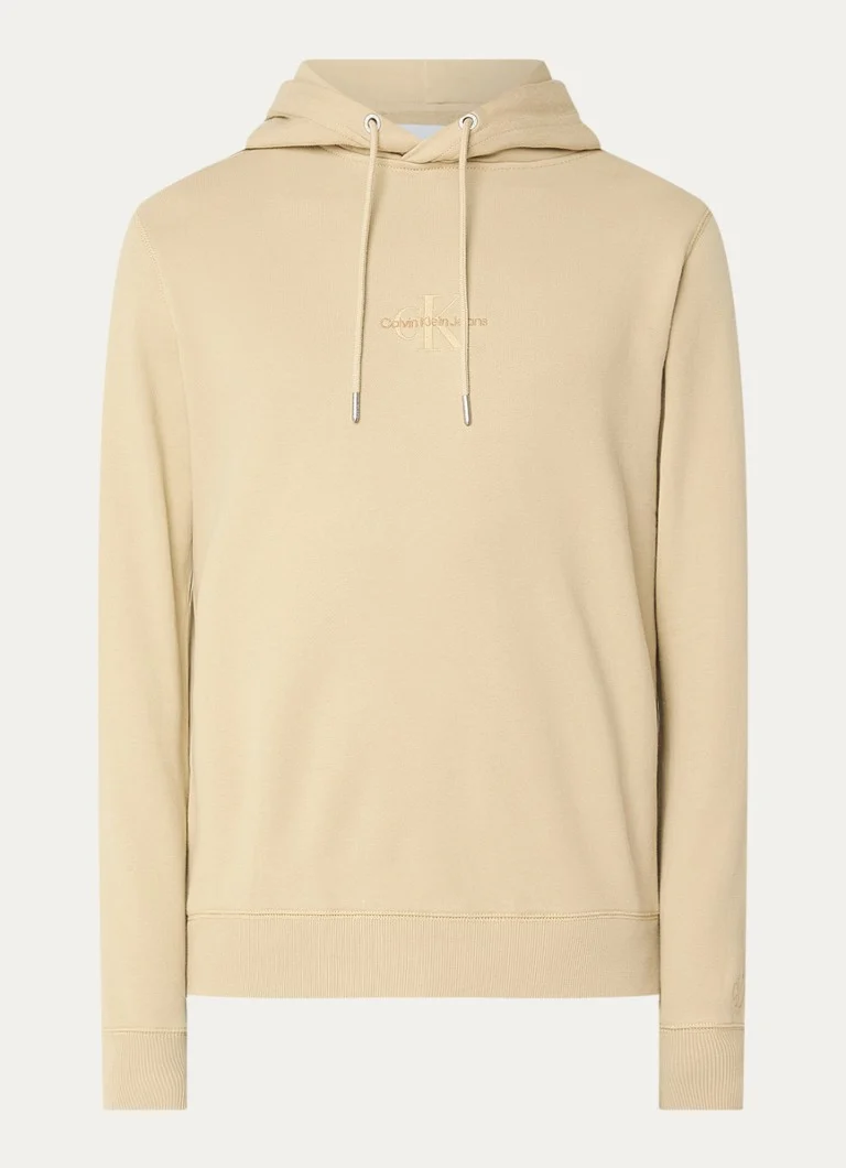 Felpa con cappuccio Calvin Klein con logo ricamato