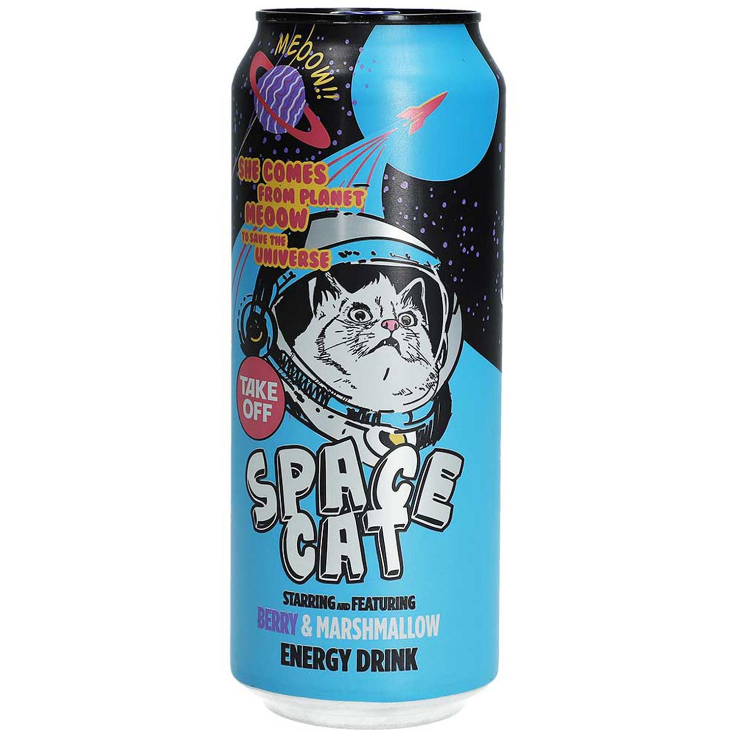 Take Off Energy Drink Space Cat Berry & Marshmallow 500ml