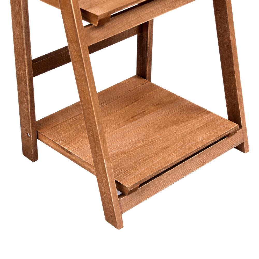 Happy Home Blumentreppe Pflanzenregal mit 4 Ablagen WPS01-HOL Holz