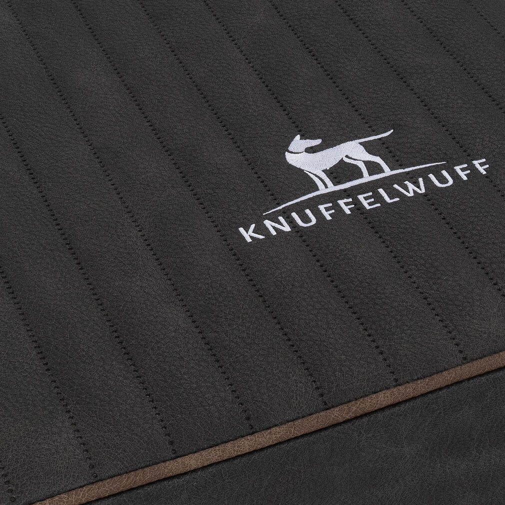 Knuffelwuff Hundematten Knuffelwuff orthopädische Hundematte Palomino aus laser-gestepptem Kunstleder schwarz XL