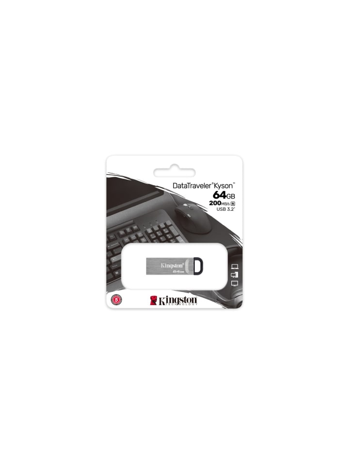 COFI 1453 200 MB/s Kingston USB-Stick 64GB USB 3.2 gen 1 -  DT Kyson Metall in Grau günstig kaufen onesize