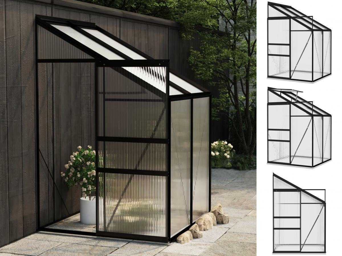 vidaXL Gewächshaus Gewächshaus Anthrazit Aluminium 2,7 m³