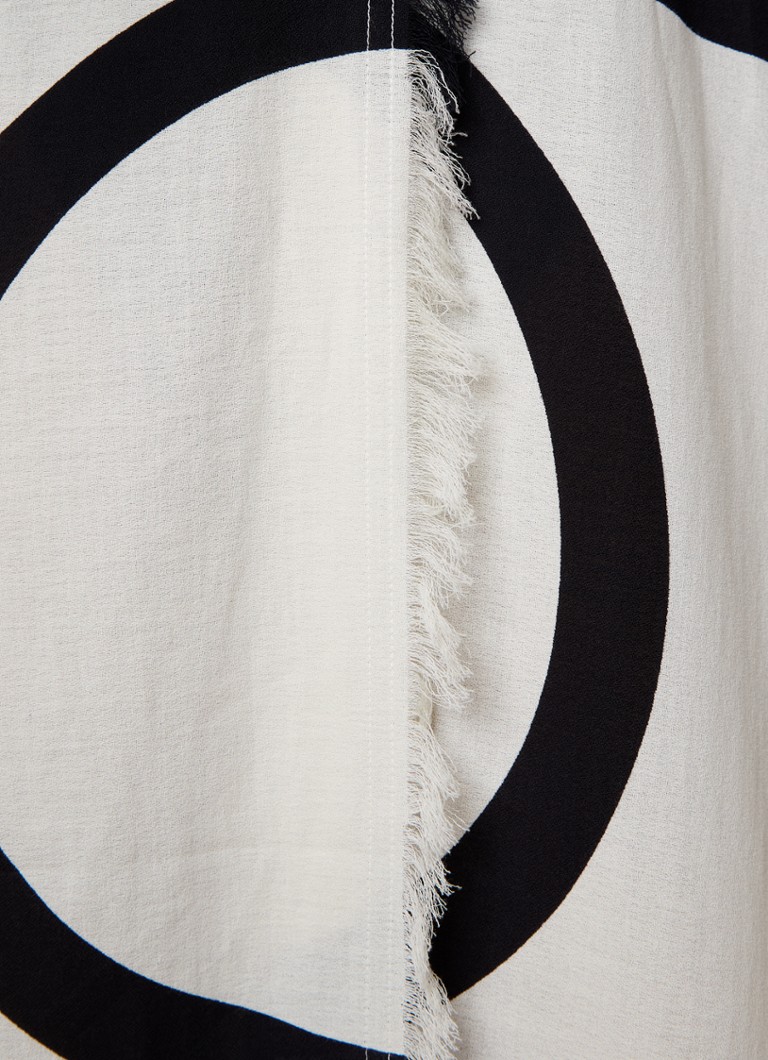 TOTEME maxi wrap dress made of organic cotton with logo print