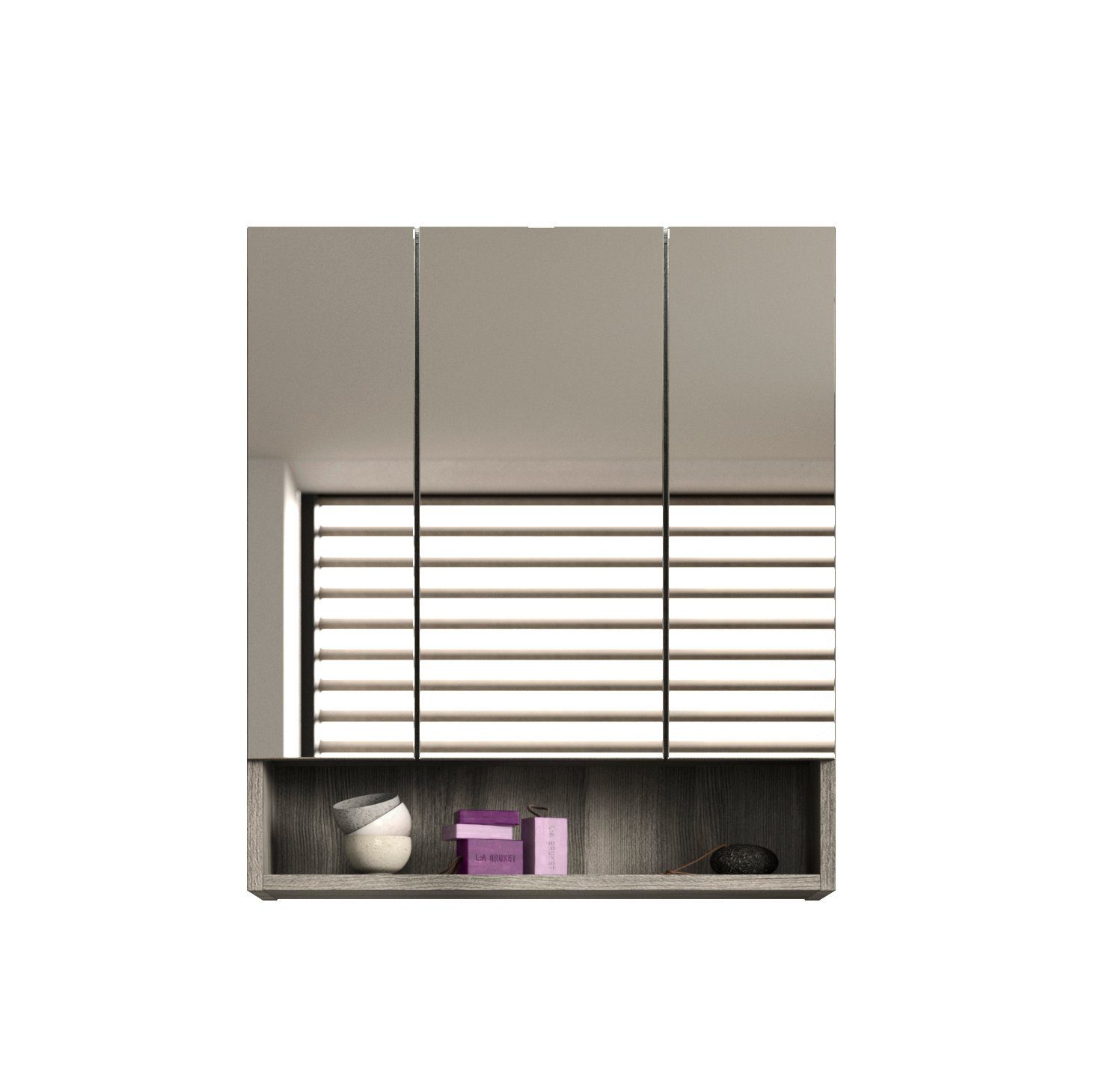 furnling Badezimmerspiegelschrank Nairobi Breite 60 cm, Höhe 68 cm, Tiefe 21 cm