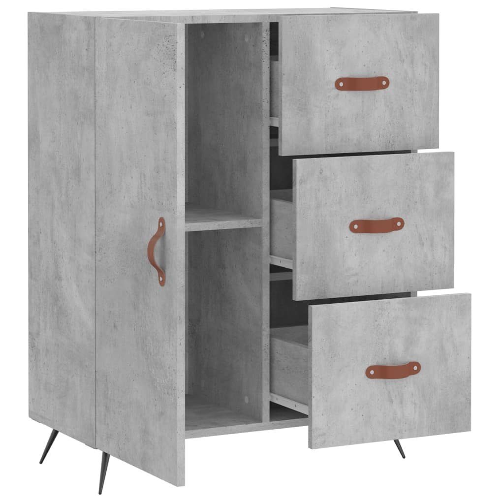 vidaXL Sideboard Sideboard Betongrau 69,5x34x90 cm Holzwerkstoff (1 St)