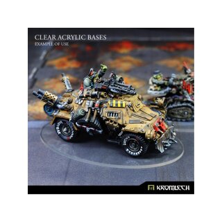 Clear Acrylic Bases: Oval 120x92mm (5)