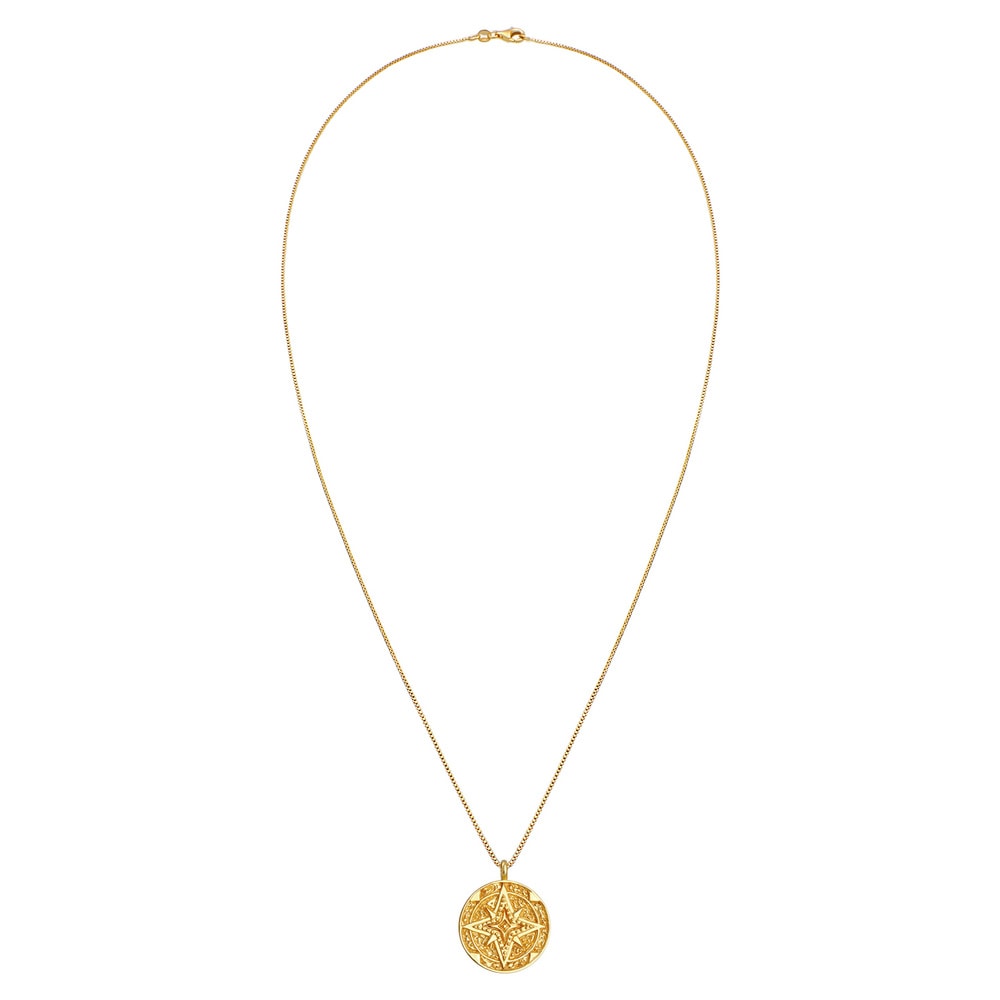 Elli Elli Collier Plaquette Étoile Pendentif Vintage Look Collier Femme - (925/1000) A collier