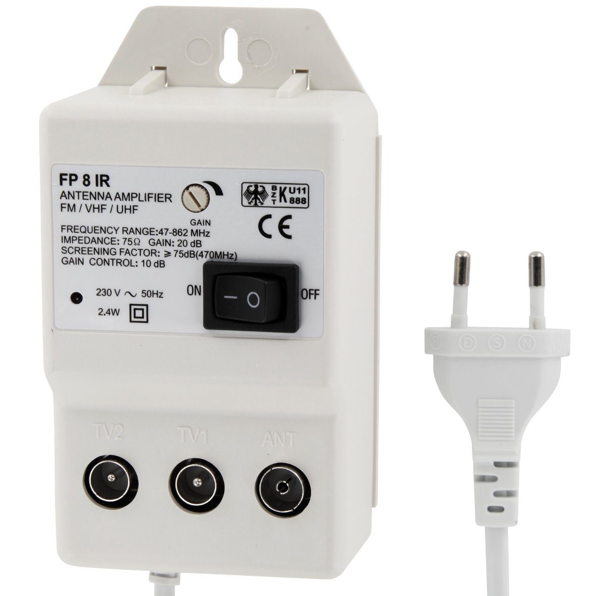 ADAKAT Antennenverstärker Kabel-TV 2x 20/36 dB Leistungsverstärker