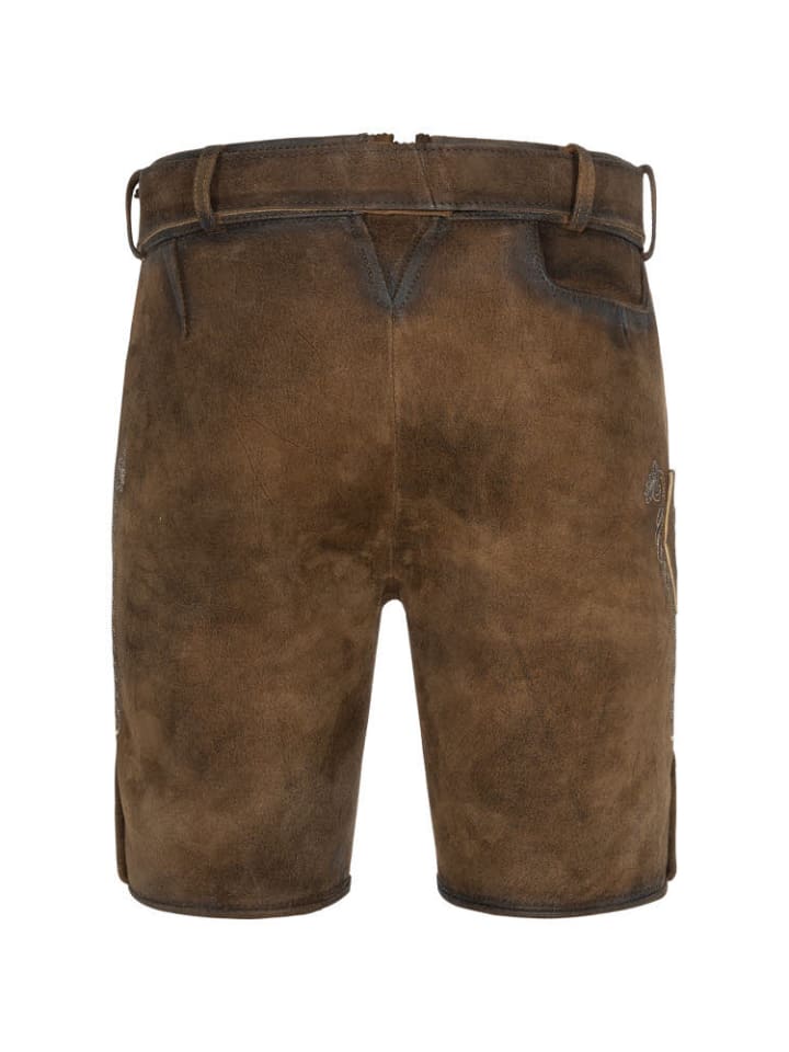 Nübler Lederhose kurz Gerd in Dunkelbraun günstig kaufen