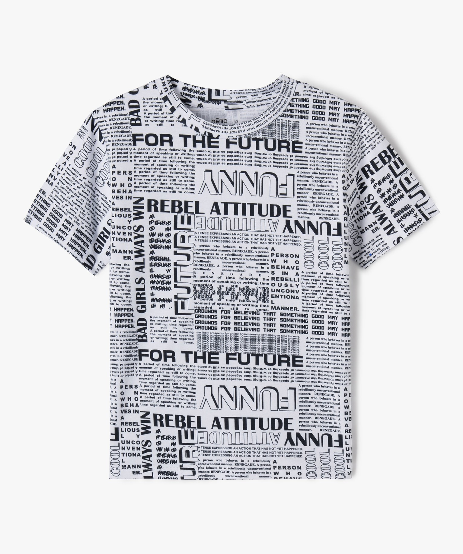 Tee-shirt à manches courtes imprimé fille ecru | GEMO