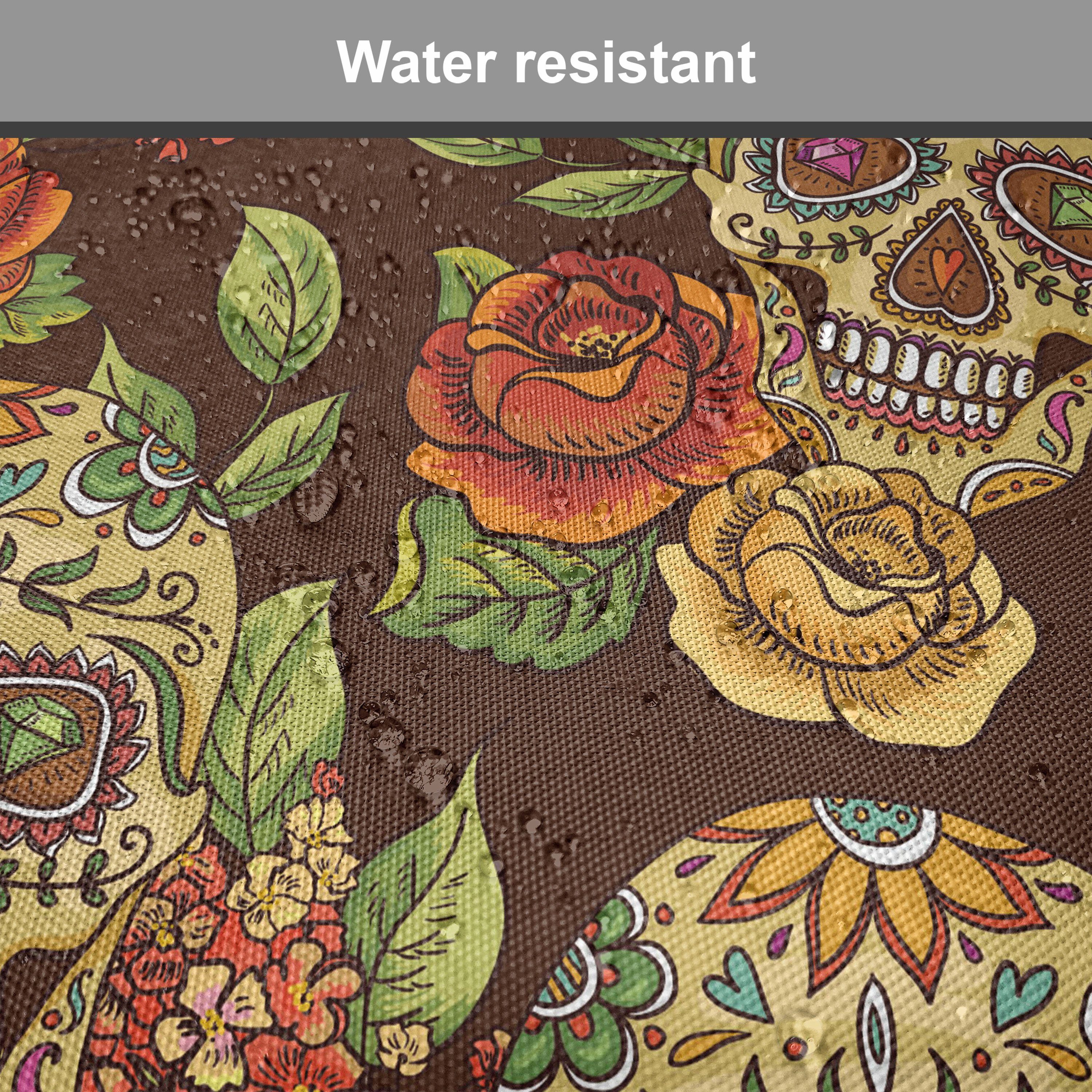 Abakuhaus Stuhlkissen Dekoratives wasserfestes Kissen mit Riemen für Küchensitze, Blumen Diamant-Blumen-Blatt