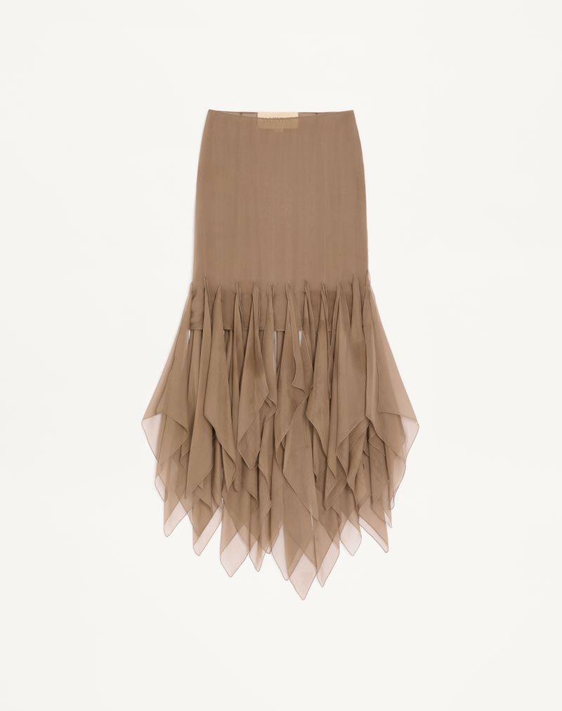 Saia midi de chiffon