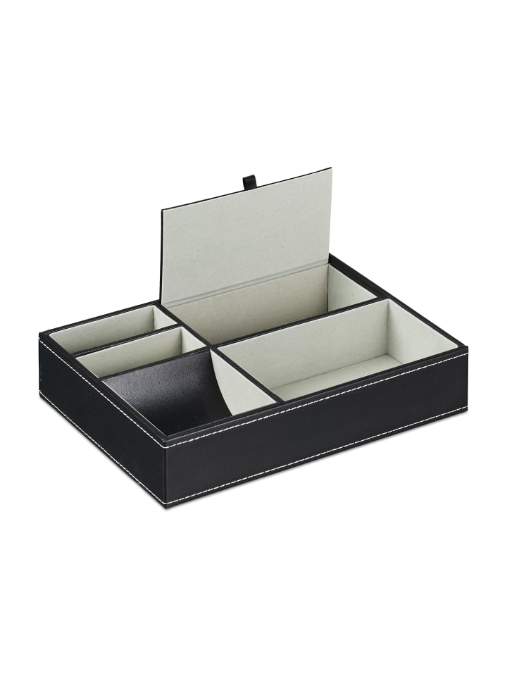 relaxdays Schmucktablett in Schwarz - (B)25,5 x (H)5 x (T)18,5 cm günstig kaufen onesize