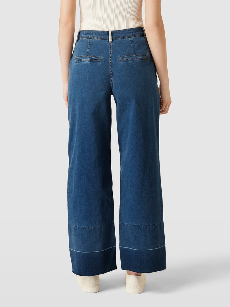 Jeans mit Label-Details in blau