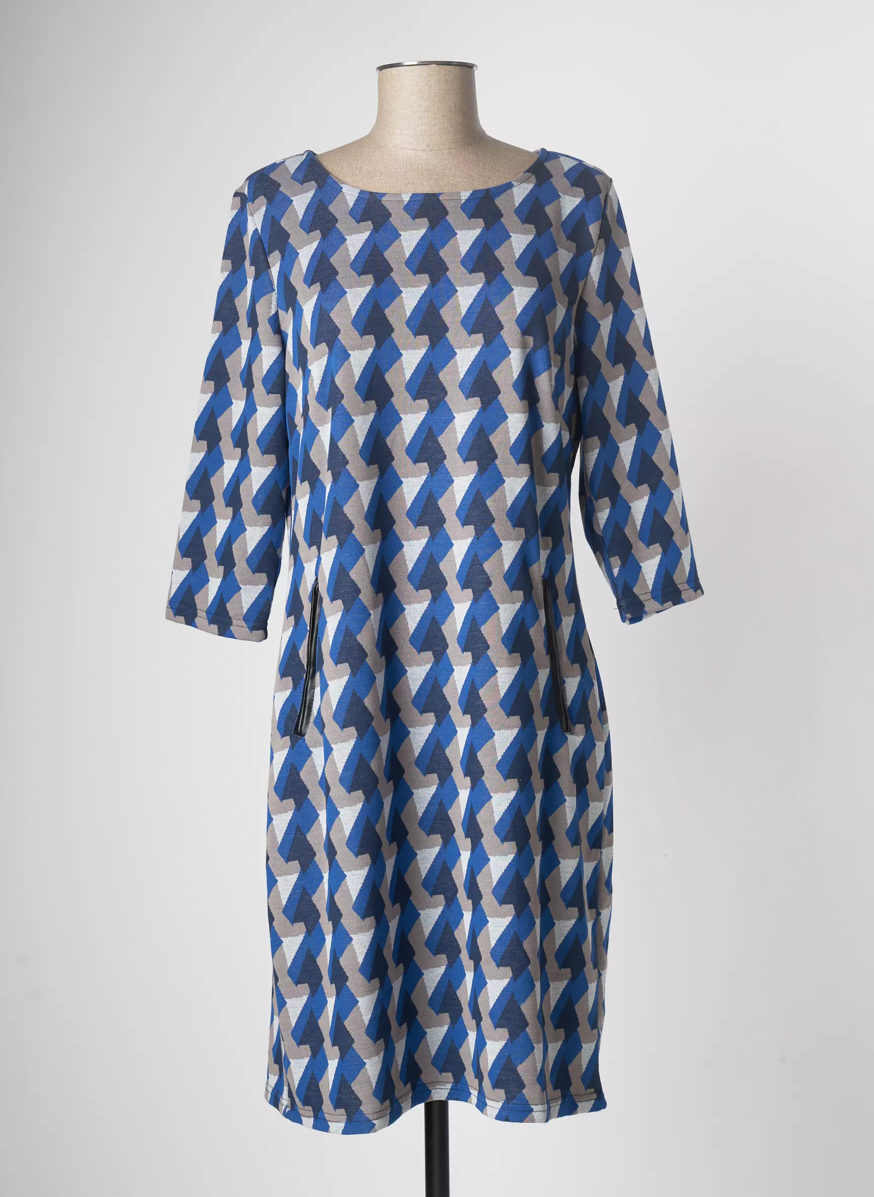 Fransa Robes Mi Longues Femme couleur bleu